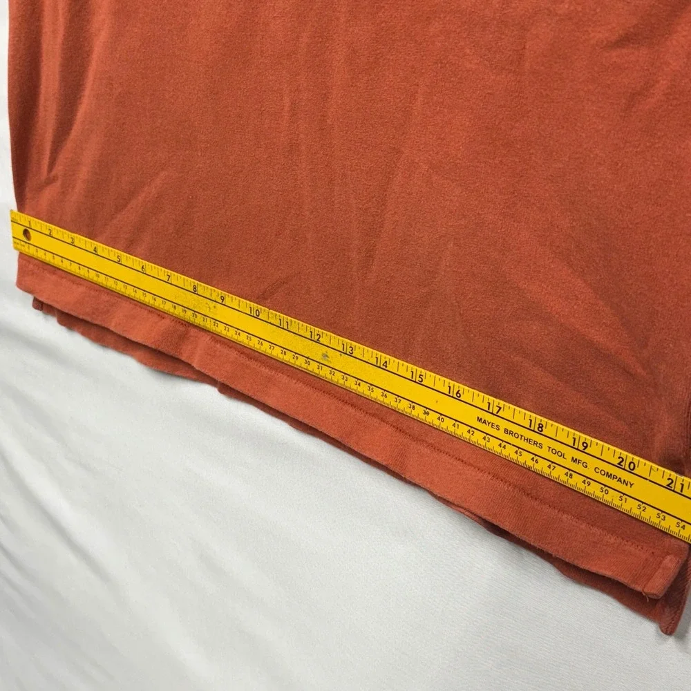 J. Crew Mens Authentic Jersey Quarter Zip Pullover Sweatshirt Medium‎ Orange